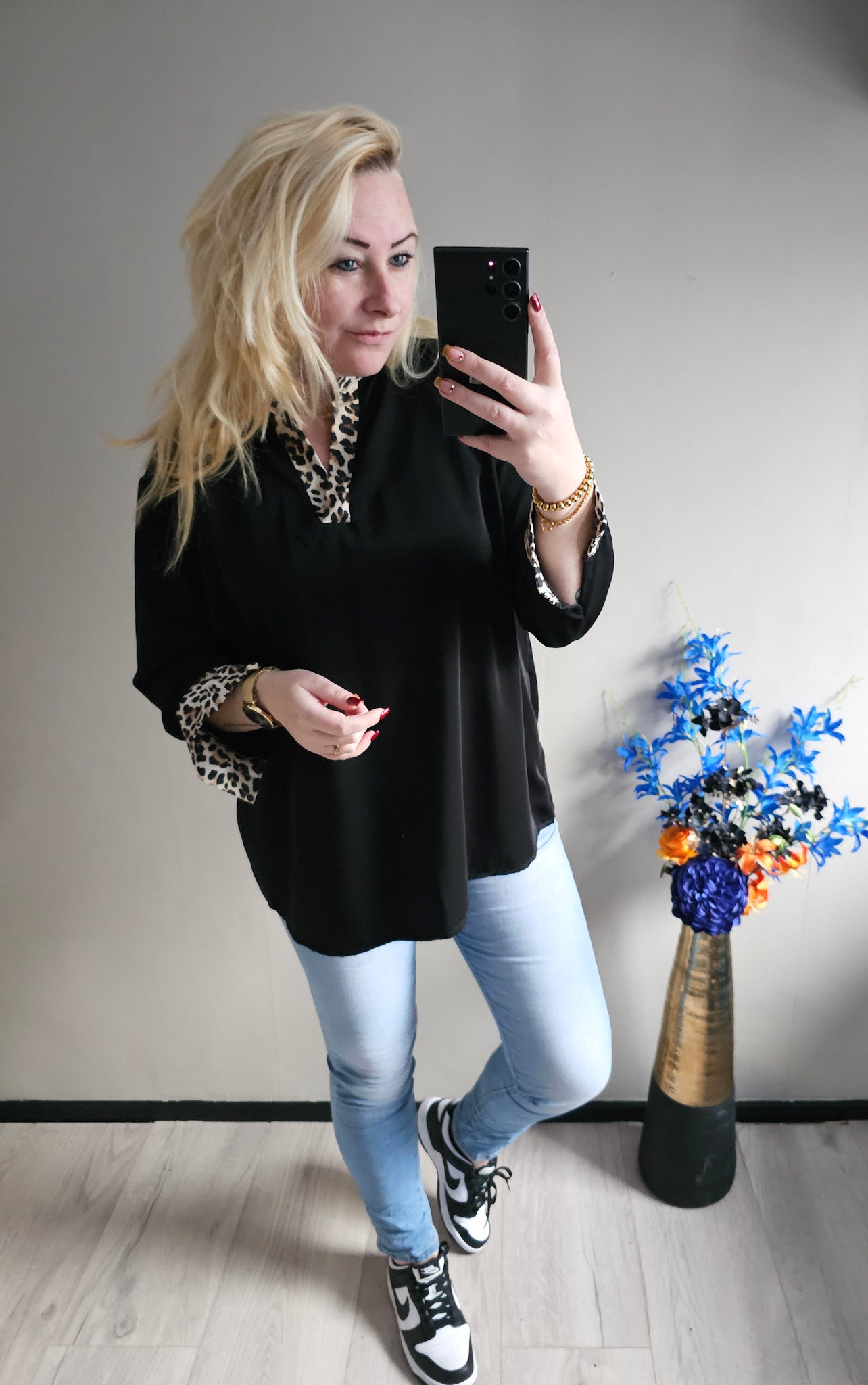 PANTER BLOUSE | ZWART