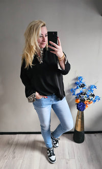 PANTER BLOUSE | ZWART