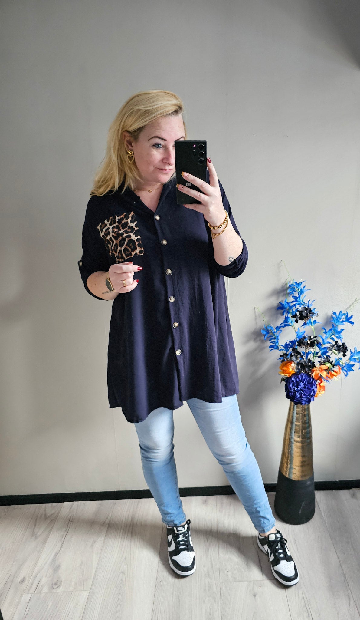 PANTER BLOUSE | MARINE BLAUW