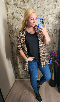 LEOPARD TOP/VEST | ZWART