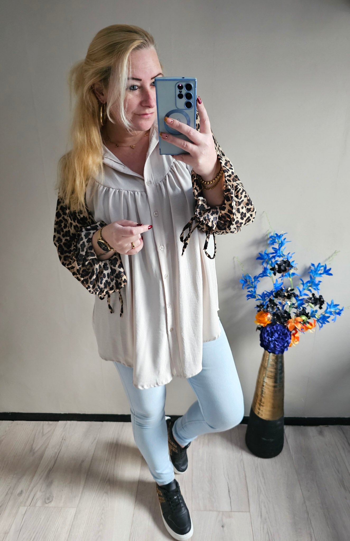 LEOPARD BLOUSE | BEIGE