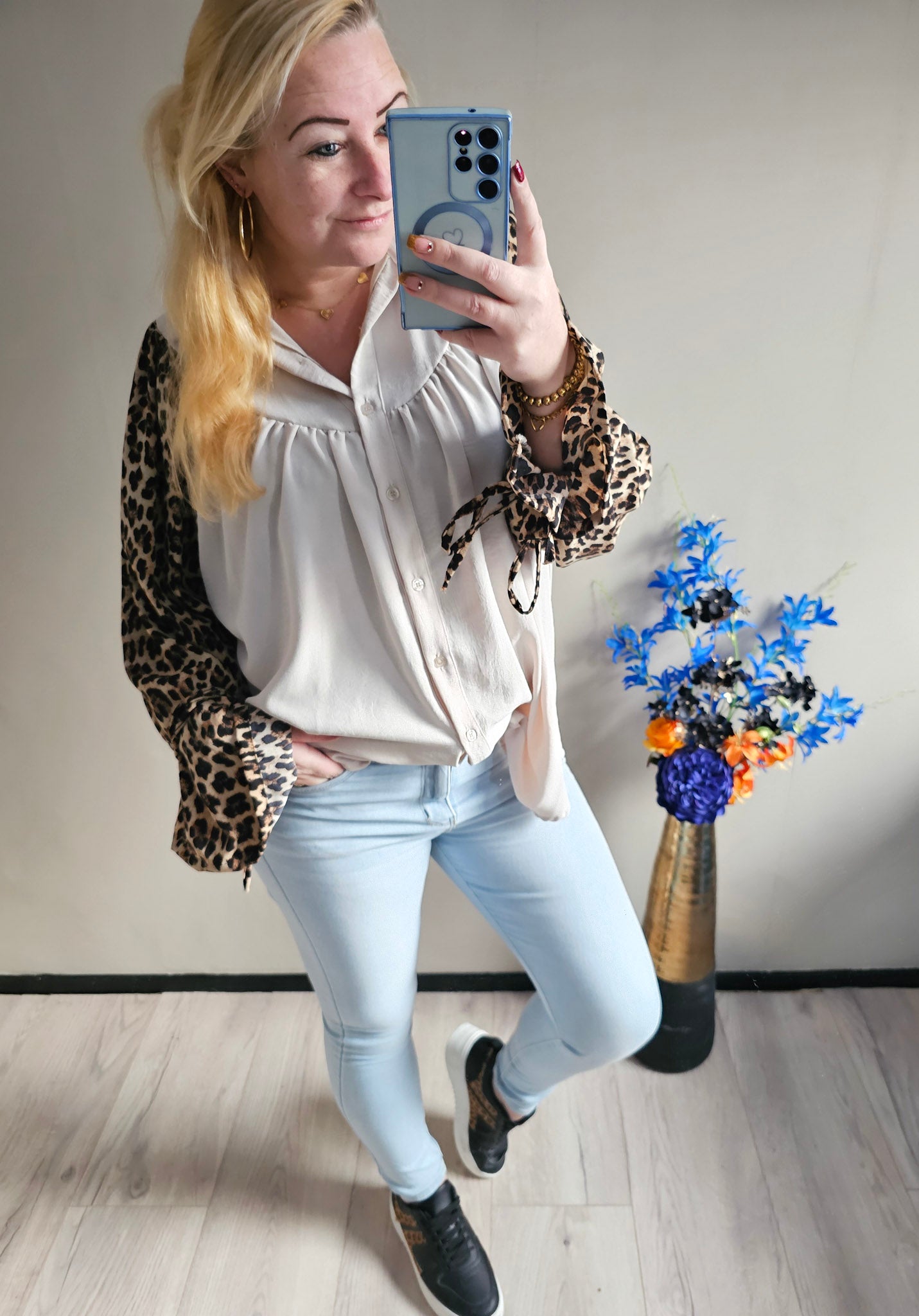 LEOPARD BLOUSE | BEIGE
