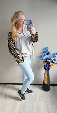 LEOPARD BLOUSE | BEIGE