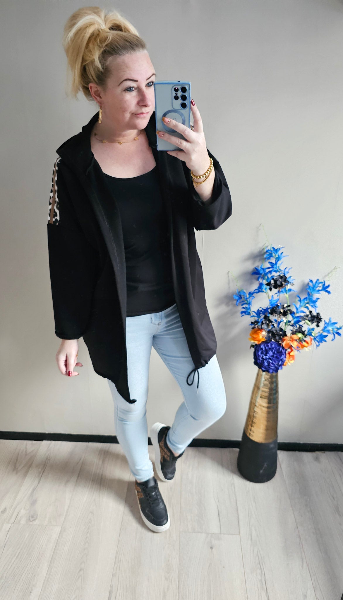 LEOPARD VEST | ZWART