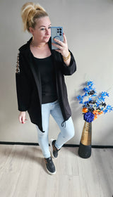 LEOPARD VEST | ZWART