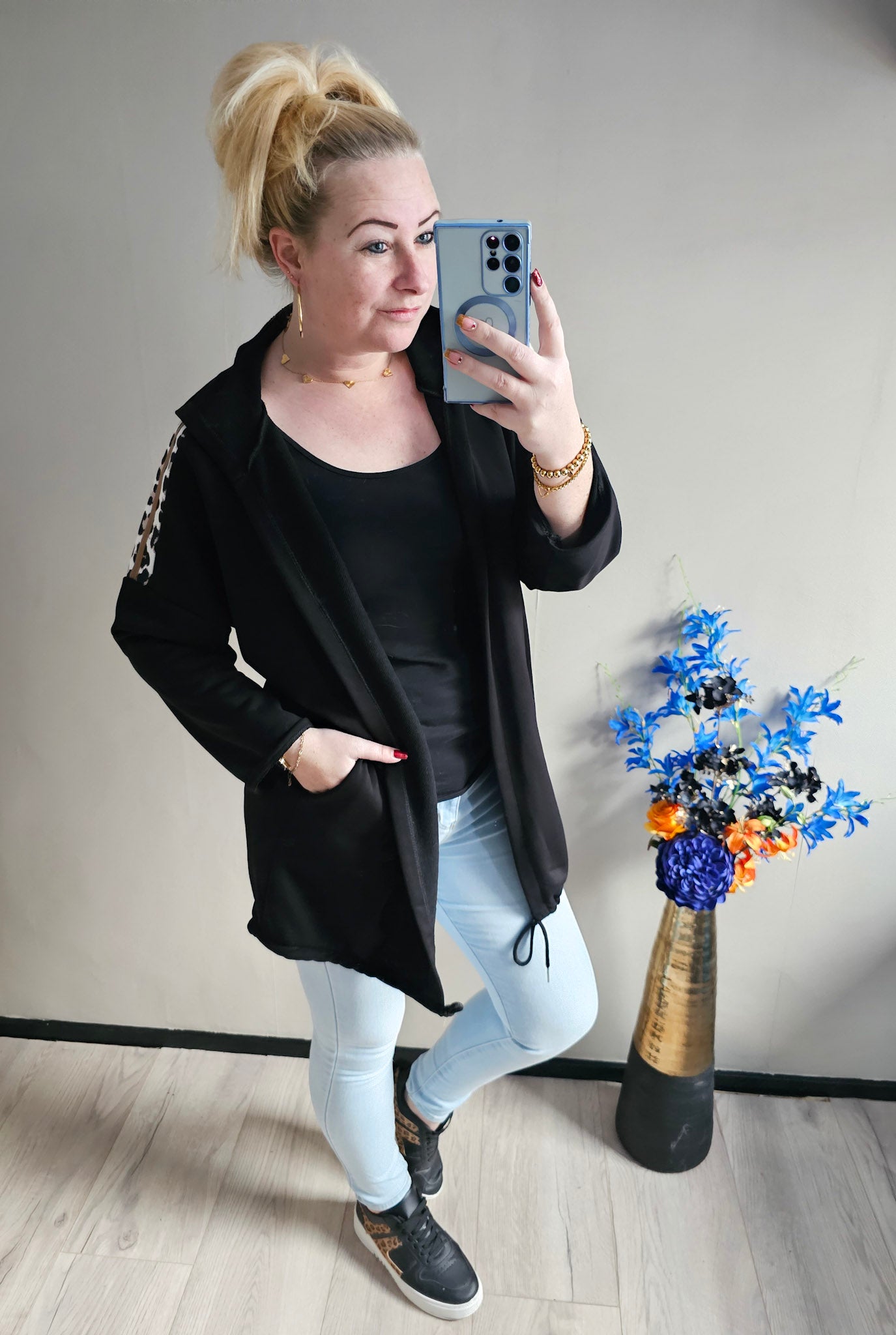 LEOPARD VEST | ZWART