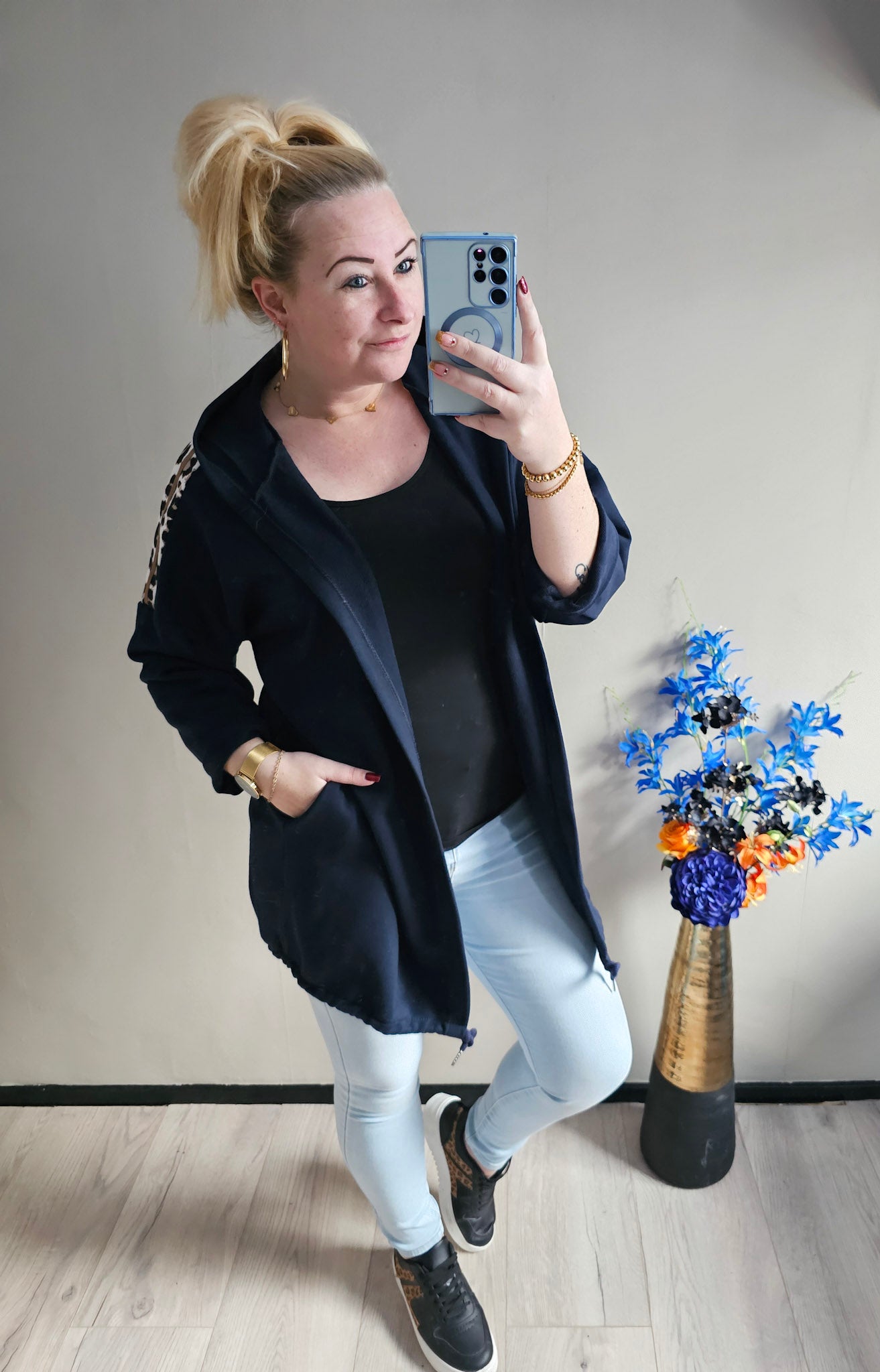 LEOPARD VEST | MARINE