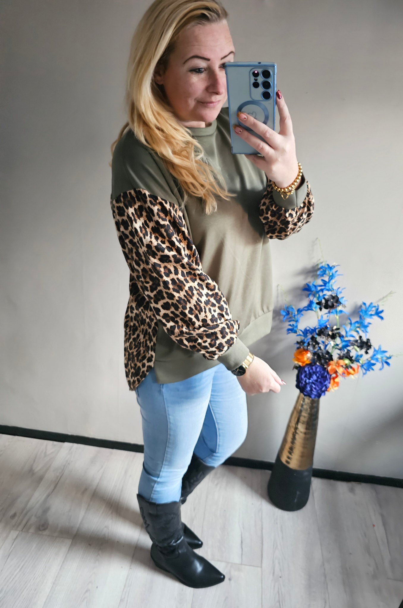 LEOPARD TWIST TRUI | KHAKI