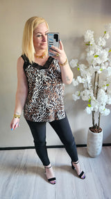 NINA TOP PRINT | LEOPARD