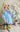 OFF SHOULDER JURK | LICHT BLAUW
