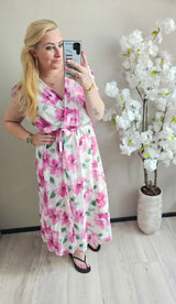 FLOWER DRESS SPLIT | ROZE