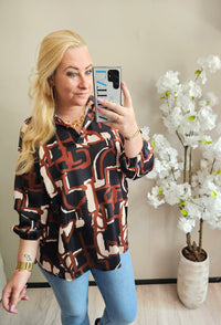 BLOUSE SATIN PRINT | BRUIN