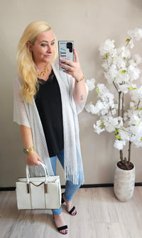 Ibiza kimono denise | wit/zilver