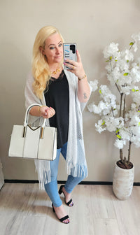 Ibiza kimono denise | wit/zilver
