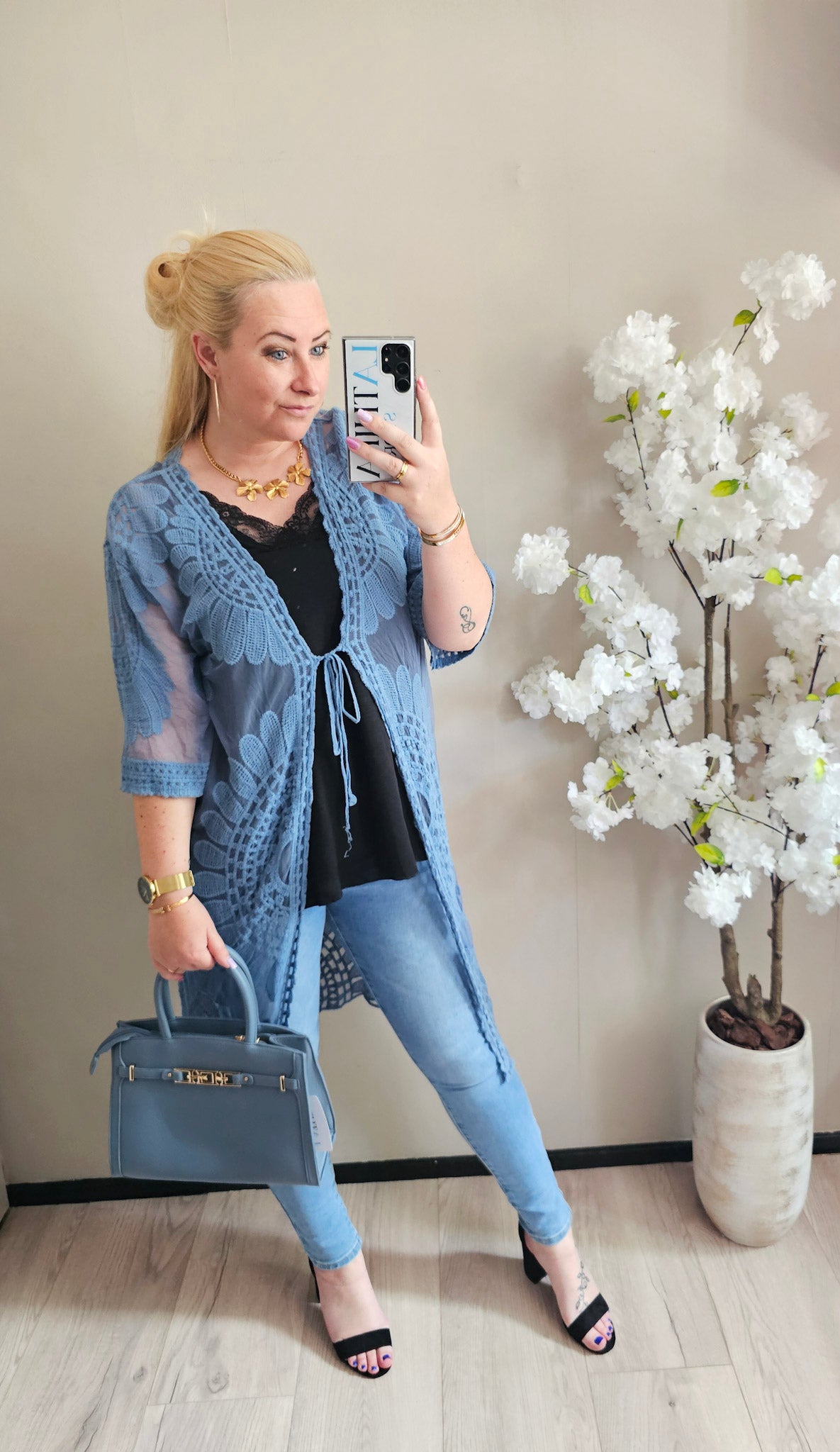 KIMONO | JEANS BLAUW