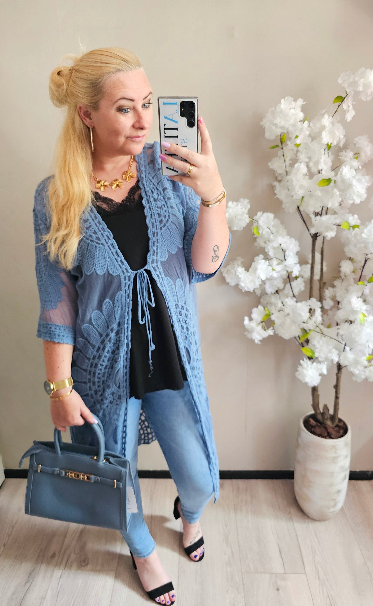 KIMONO | JEANS BLAUW
