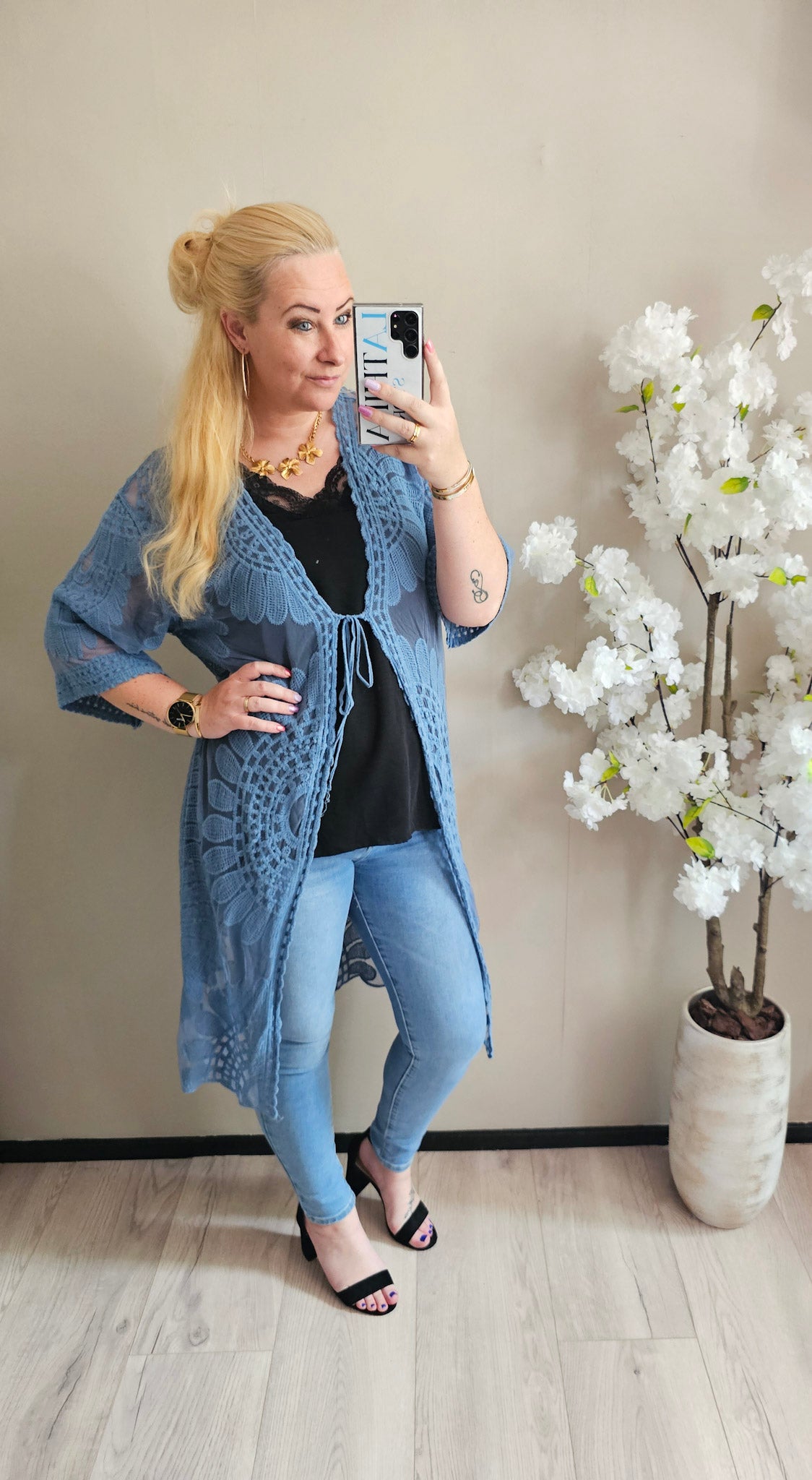 KIMONO | JEANS BLAUW