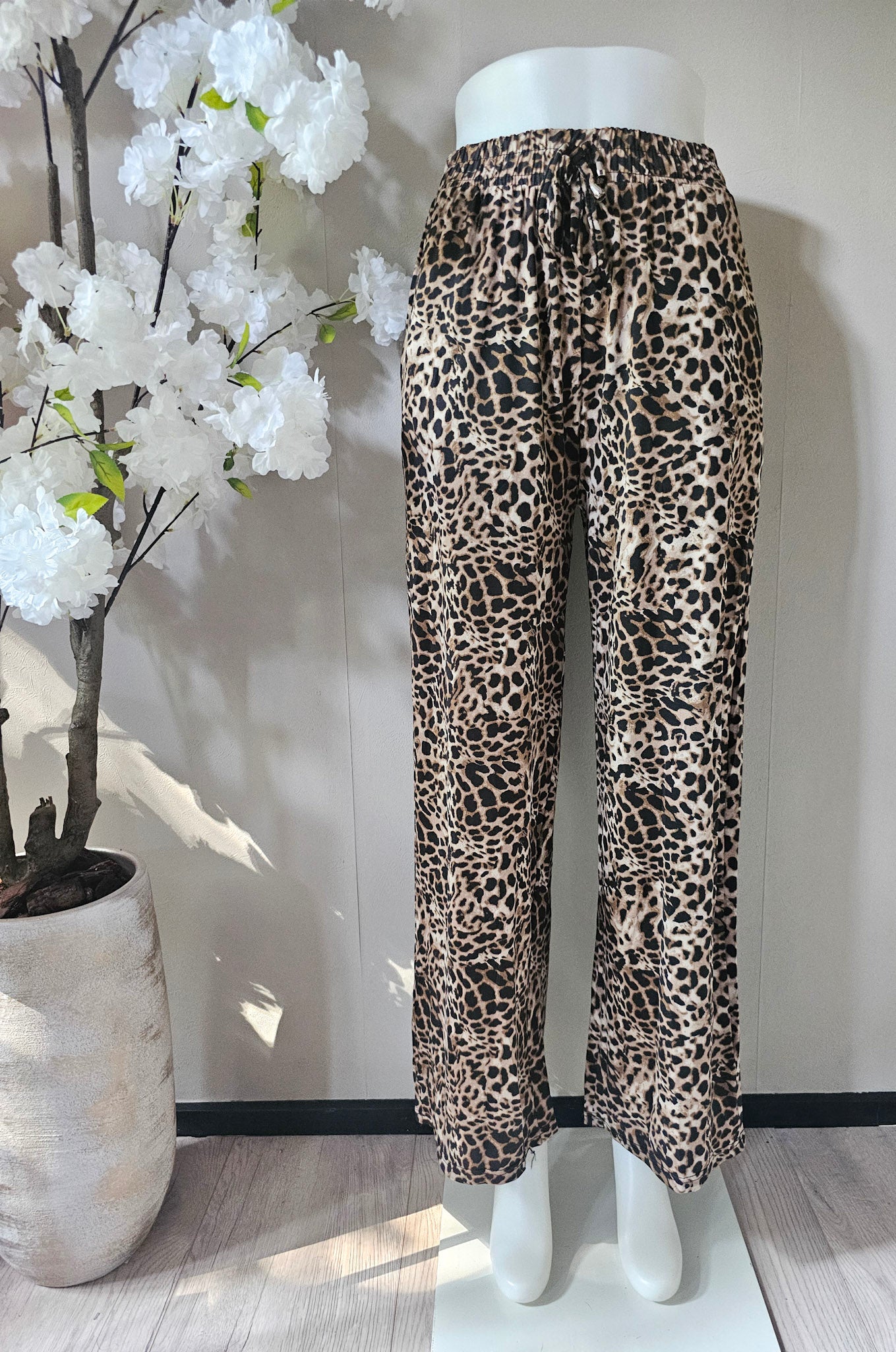 SUMMER PANTS | LEOPARD DARK