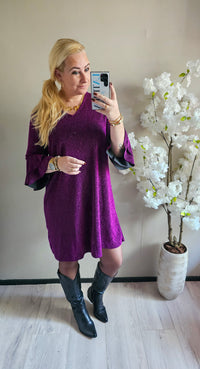 SPARKLE RUFFLE DRESS | PAARS