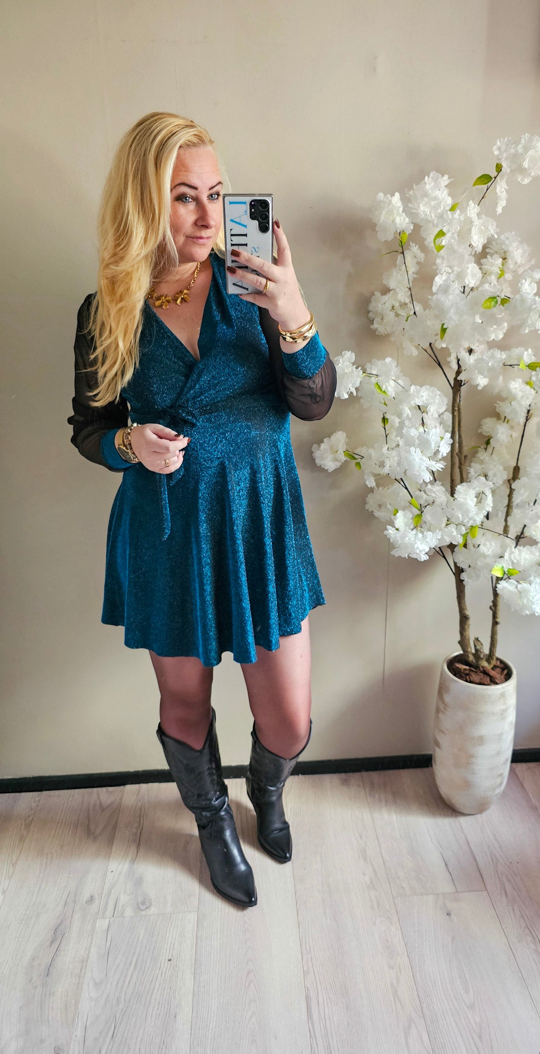 SPARKLE DRESS | BLAUW