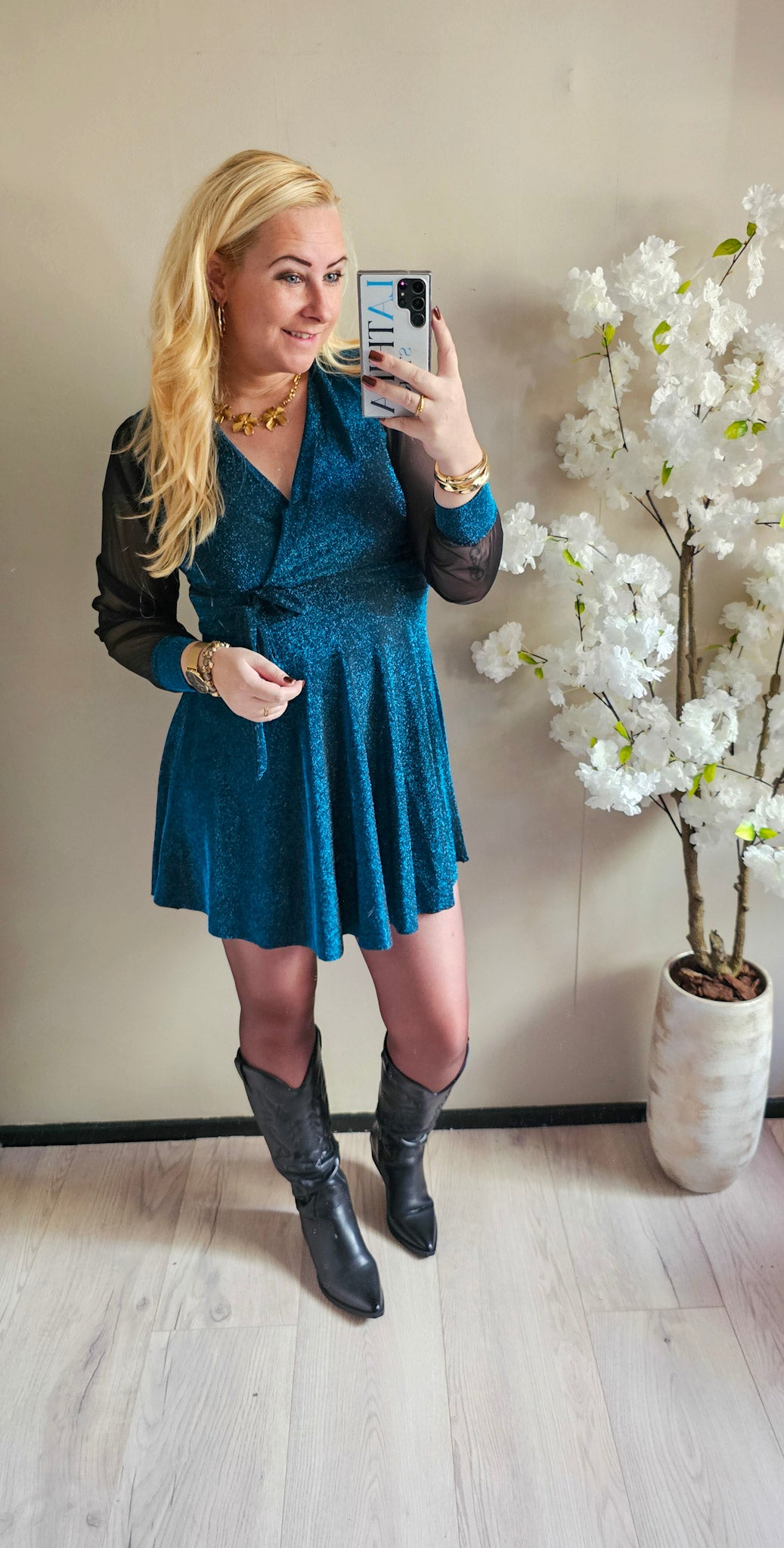 SPARKLE DRESS | BLAUW