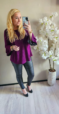 SPARKLE RUFFLE TOP | PAARS