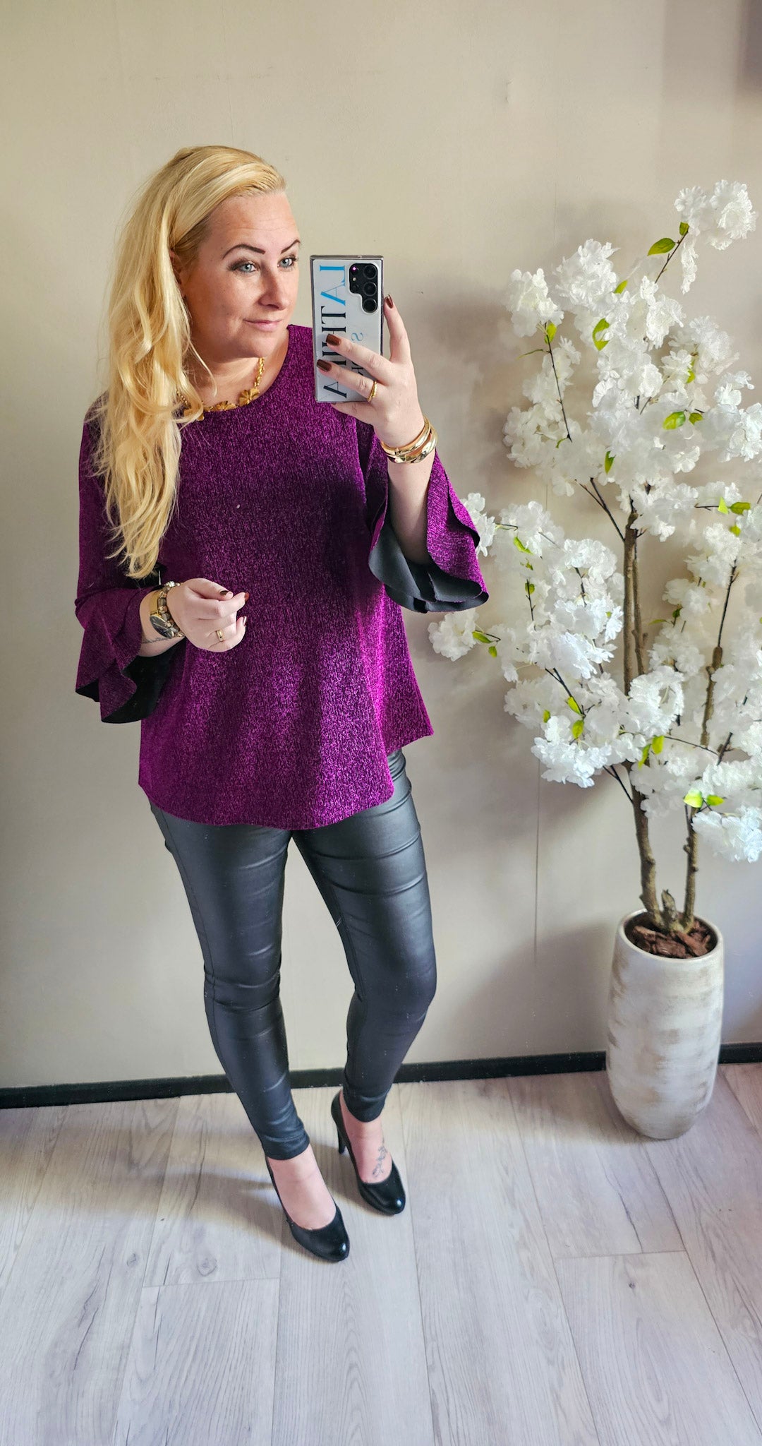 SPARKLE RUFFLE TOP | PAARS