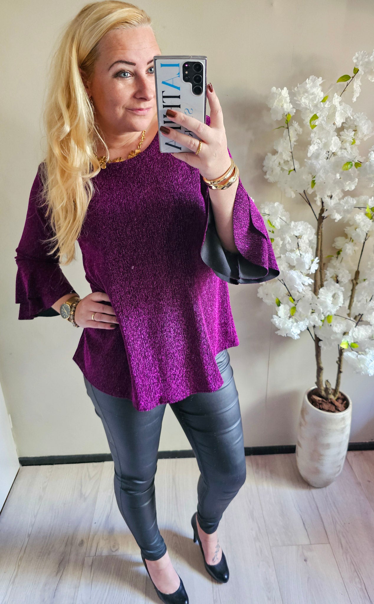 SPARKLE RUFFLE TOP | PAARS