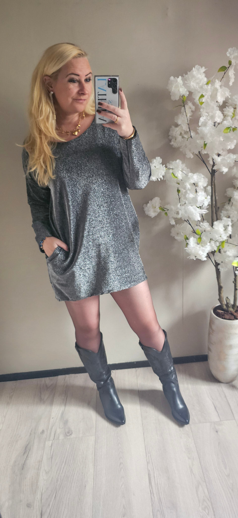 SPARKLE TUNIEK | ZILVER