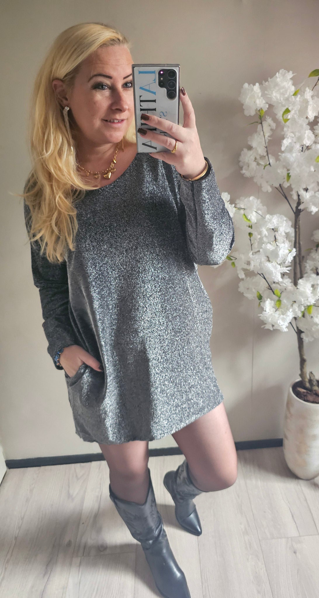 SPARKLE TUNIEK | ZILVER