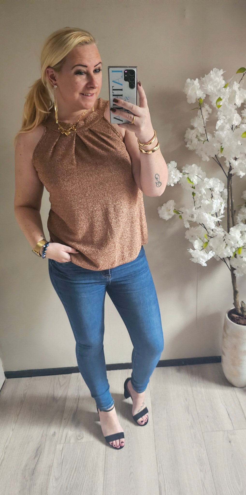 SPARKLE TOP | BEIGE