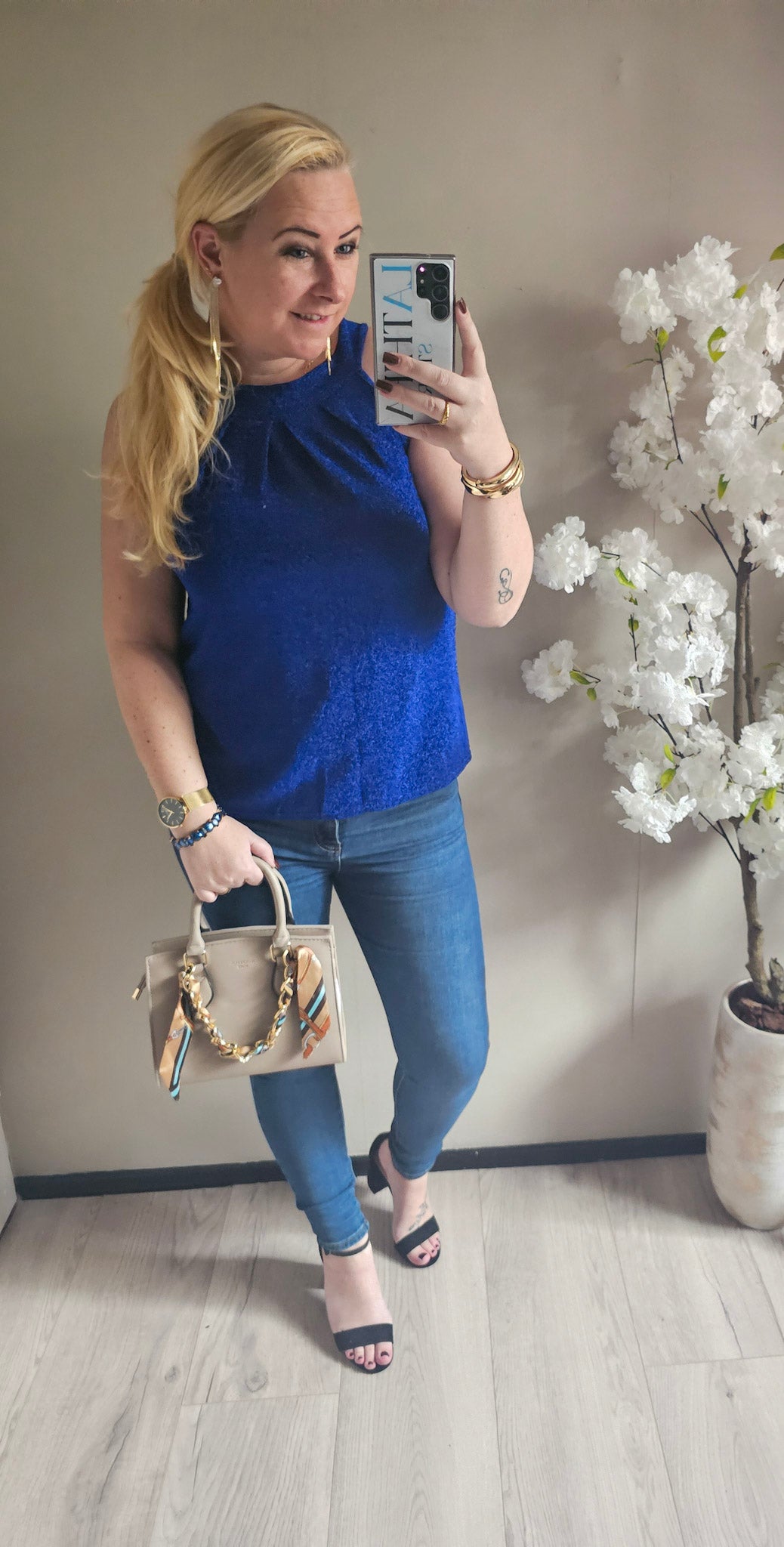 SPARKLE TOP | BLAUW