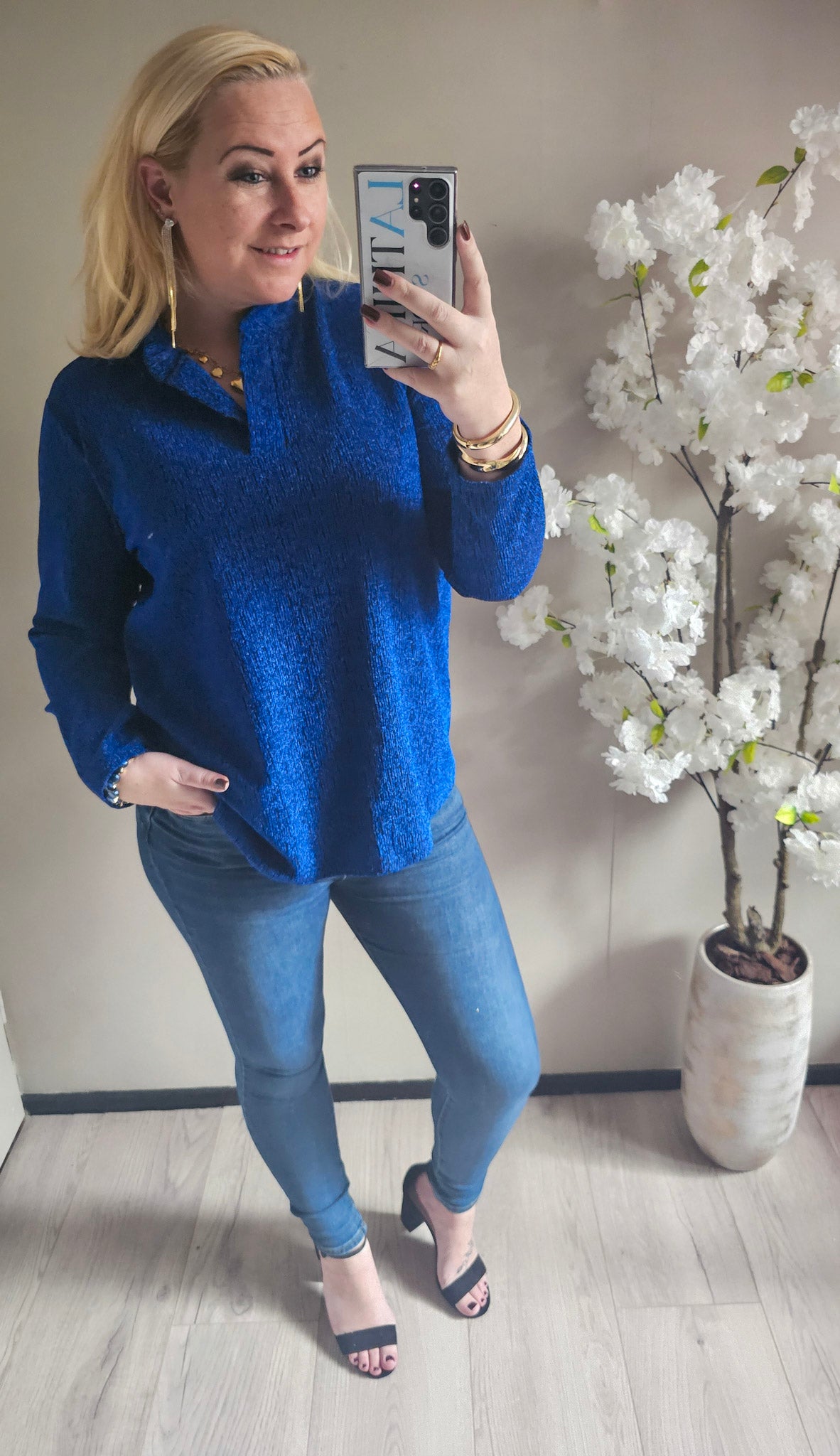 SPARKLE V TOP | BLAUW