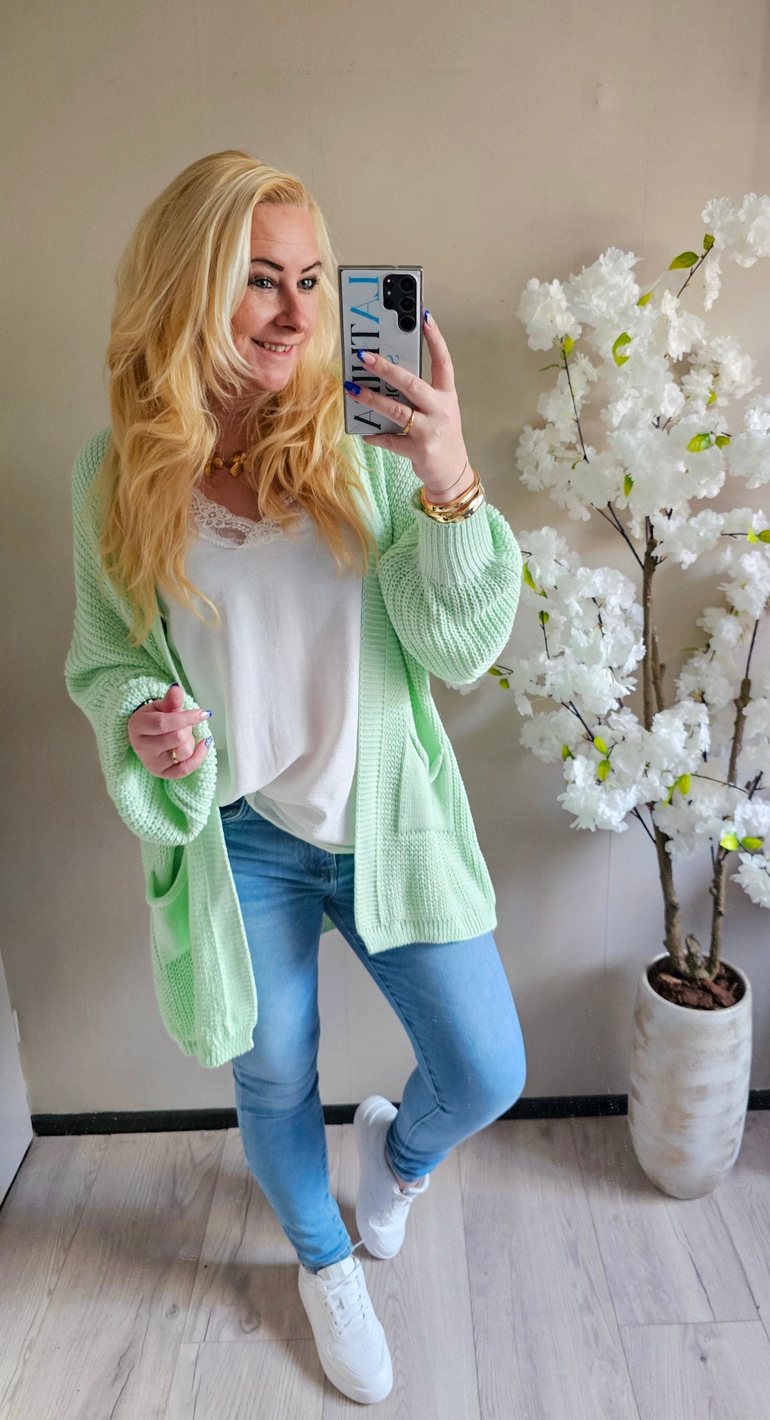 GEBREID VEST NORA | HALF LANG