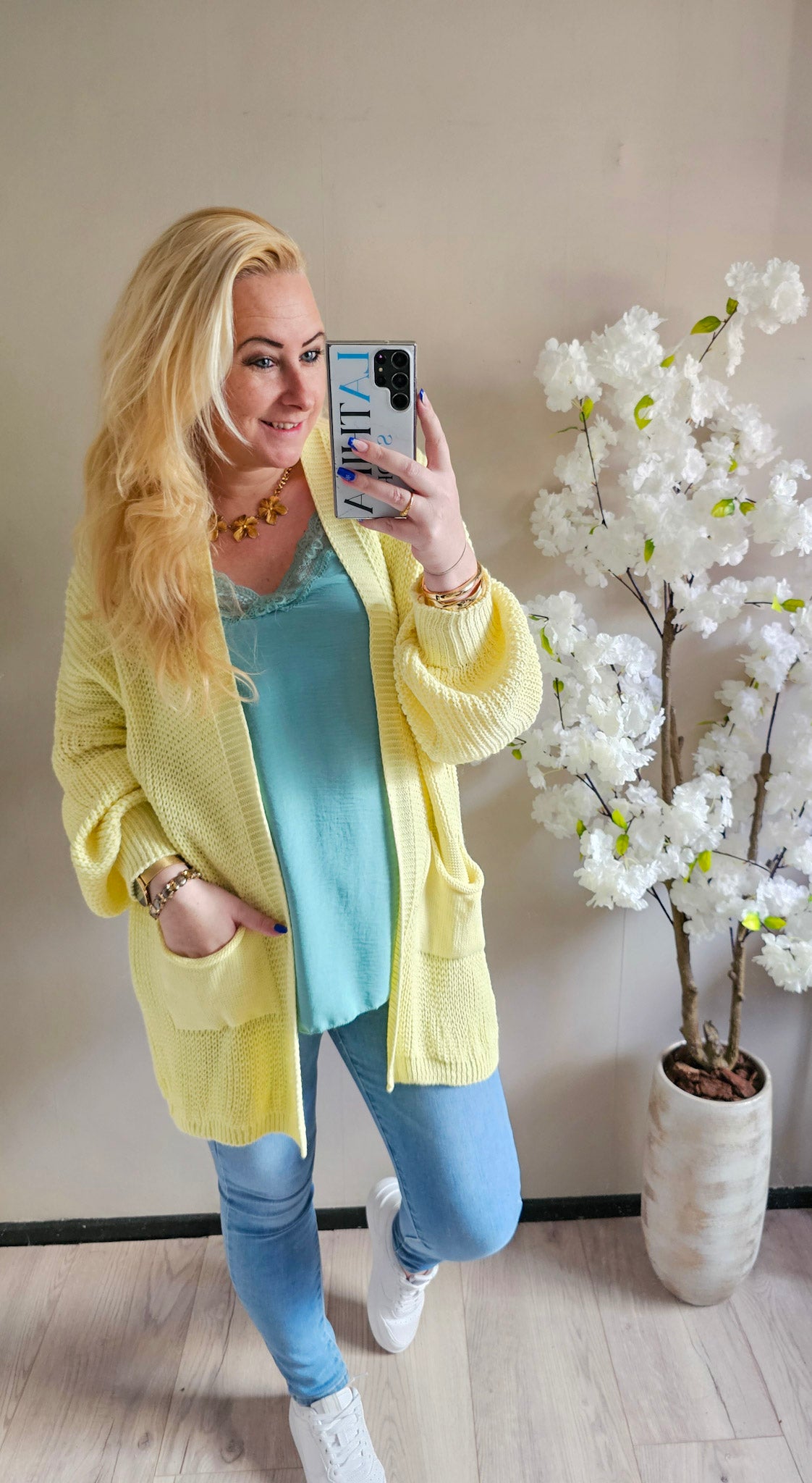 GEBREID VEST NORA | HALF LANG