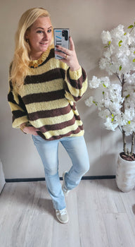 GEBREIDE TRUI STRIPE