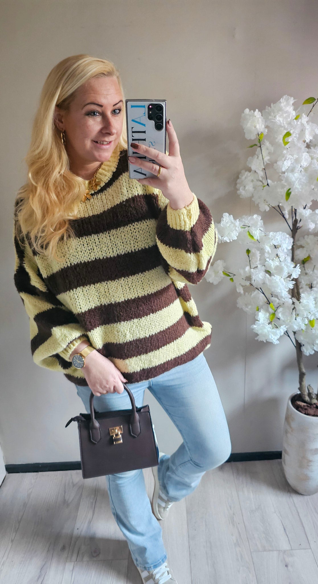 GEBREIDE TRUI STRIPE