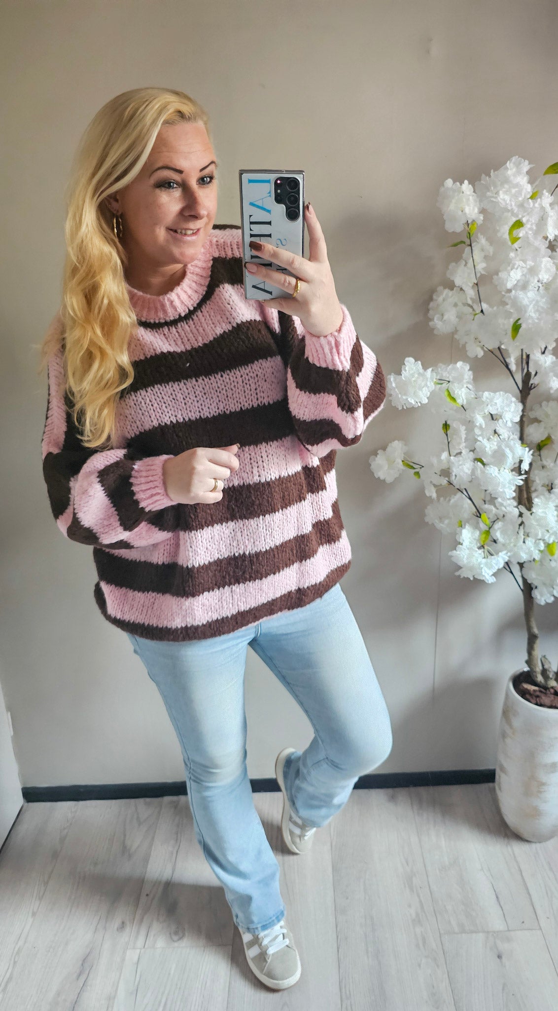 GEBREIDE TRUI STRIPE