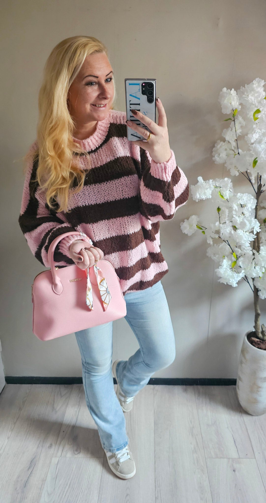 GEBREIDE TRUI STRIPE