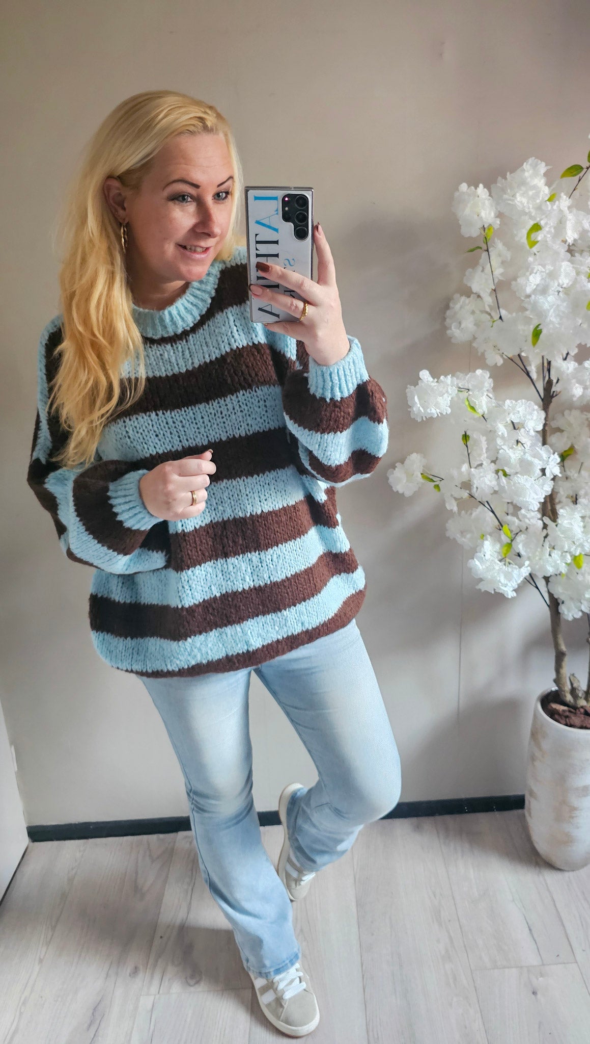 GEBREIDE TRUI STRIPE