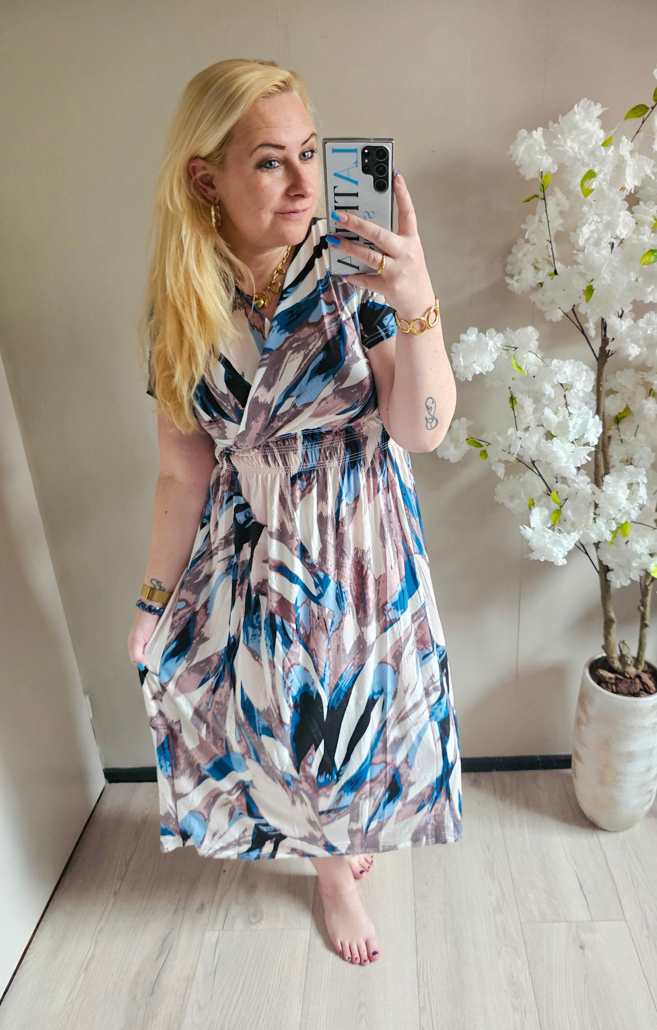 MAXI MAGIC JURK | LICHT BLAUW
