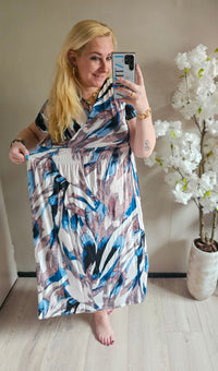 MAXI MAGIC JURK | LICHT BLAUW