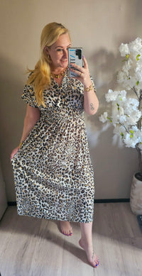 MAXI MAGIC JURK | LEOPARD LIGHT
