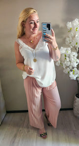 PLISSE BROEK | ROZE