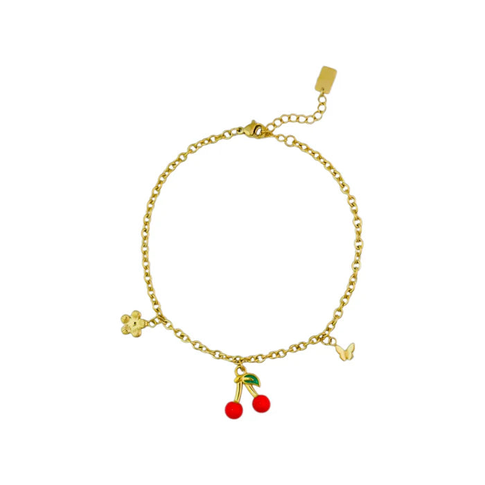 CHERRY BLOOM ENKELBANDJE | GOUD