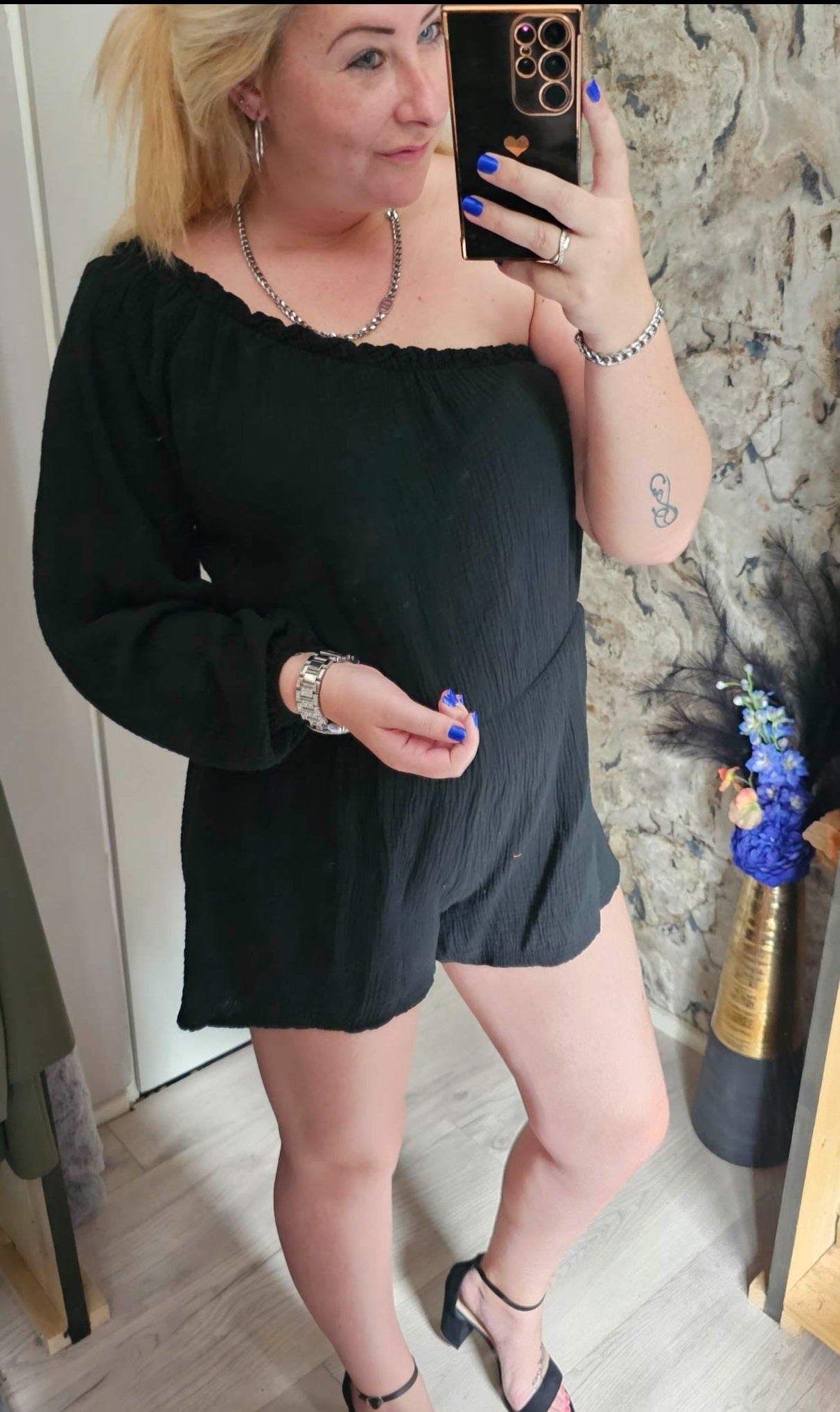 PLAYSUIT COTTON | BLACK