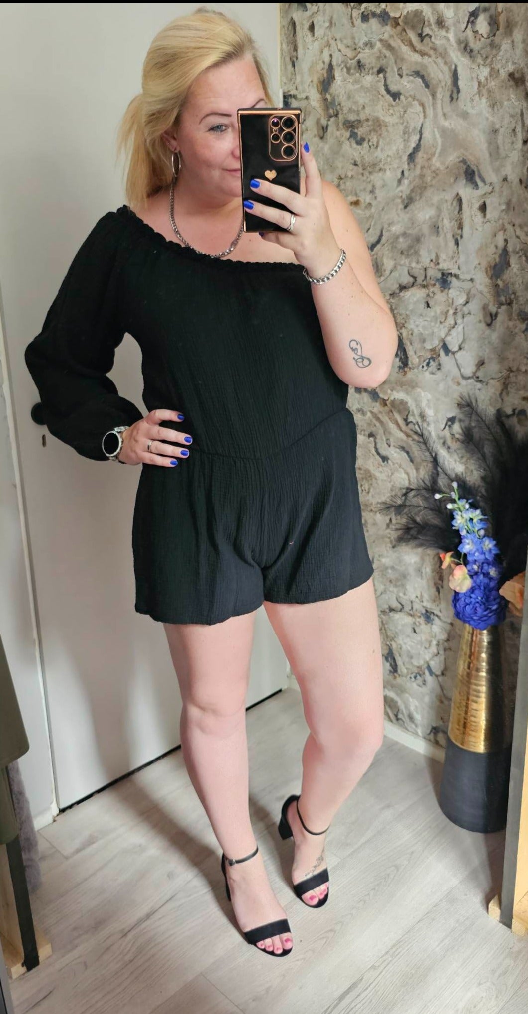 PLAYSUIT COTTON | BLACK