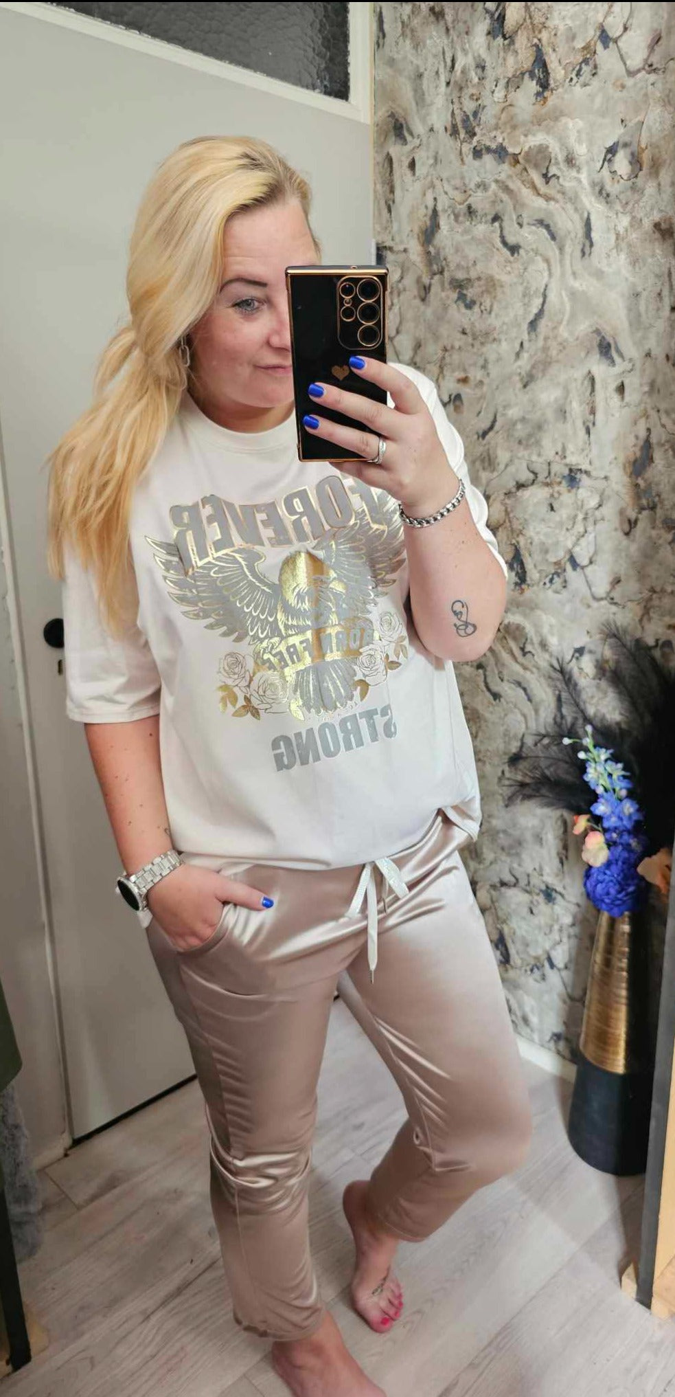 METALLIC JOGGER | GOUD