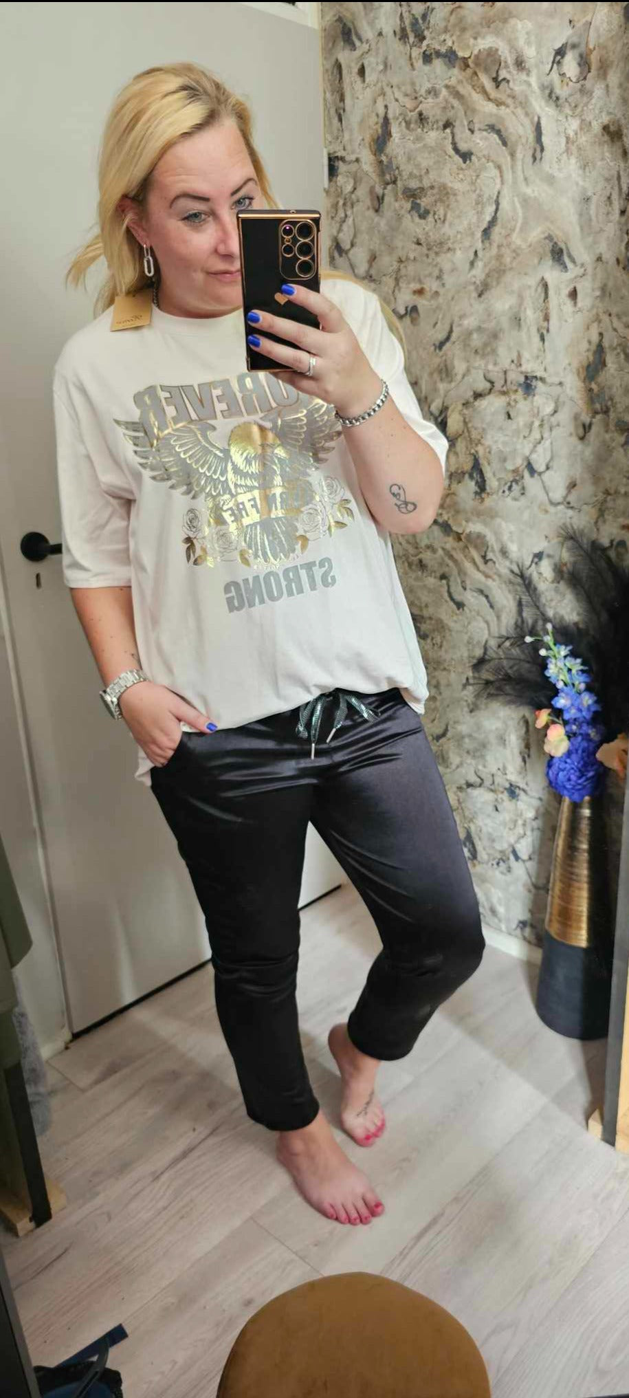 METALLIC JOGGER | ZWART