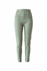 BUTTON COMFY BROEK | OLIJF GROEN